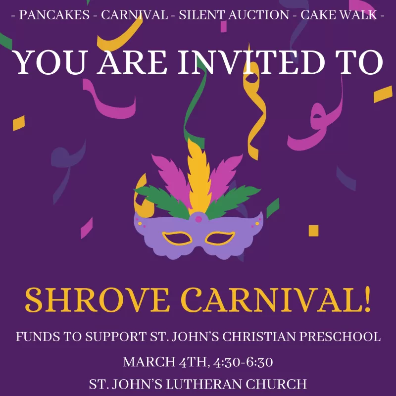 Shrove Dinner & Carnival
